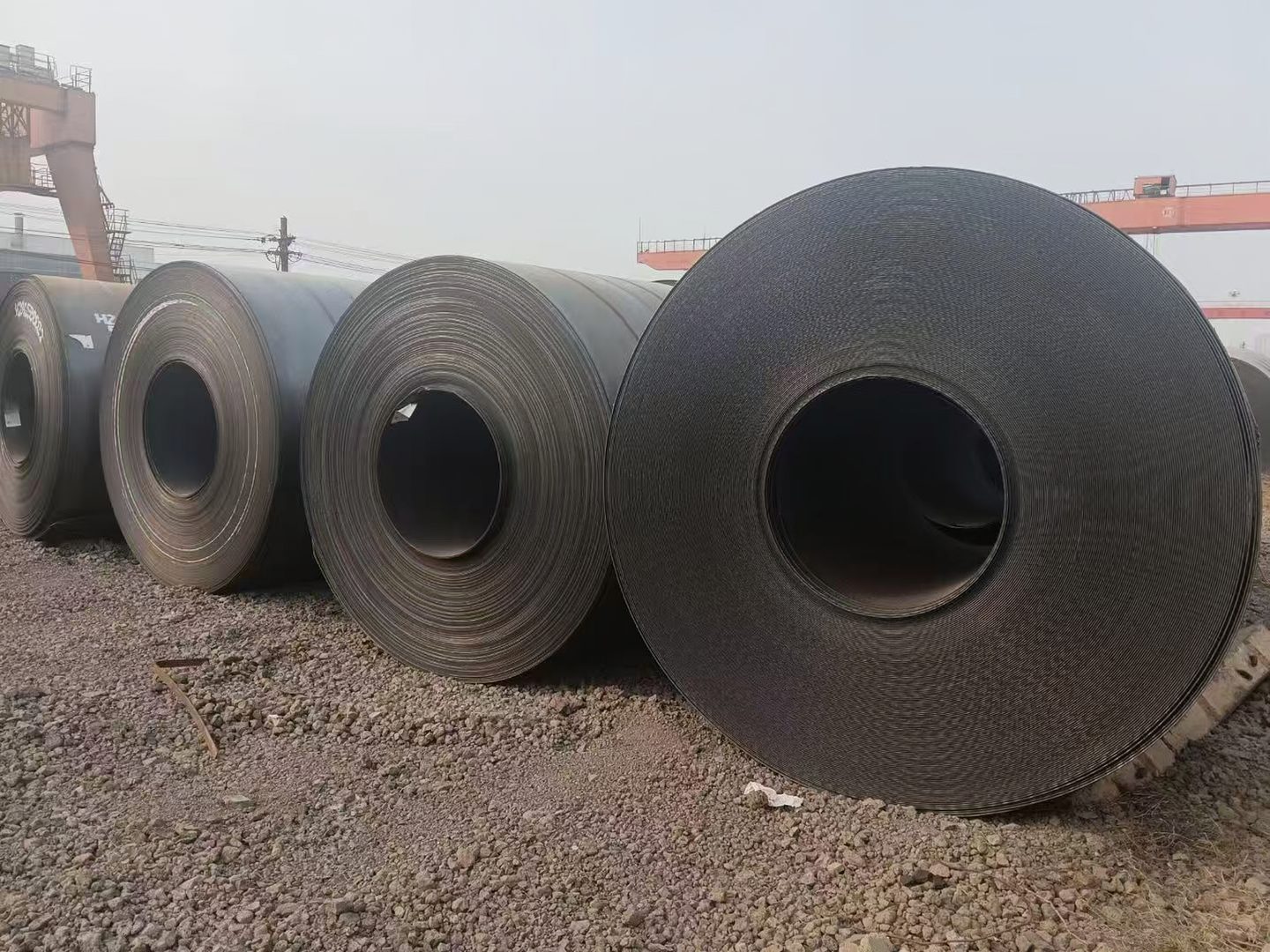 Hot-rolled coils ready for dispatch
