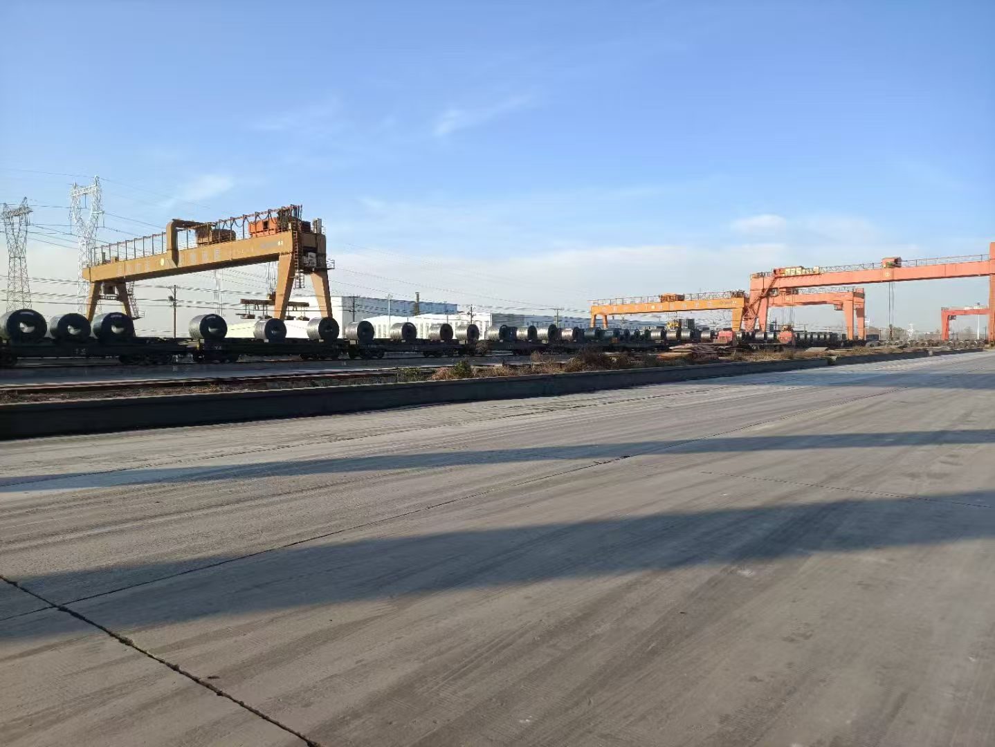 Rail loading at the stockyard