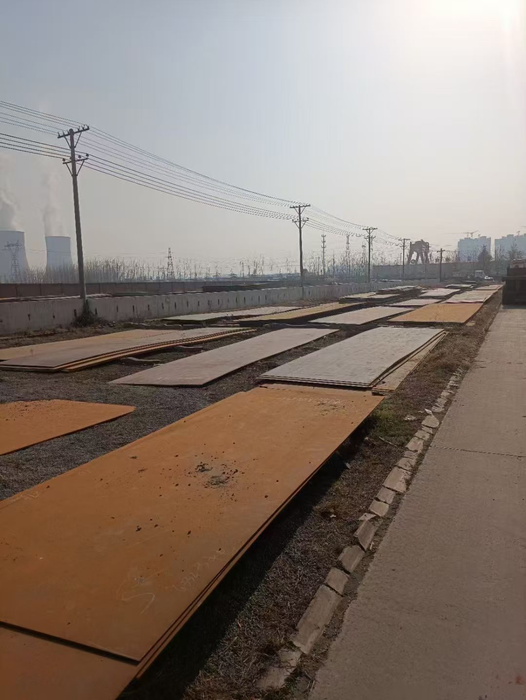Plate yard at sunrise